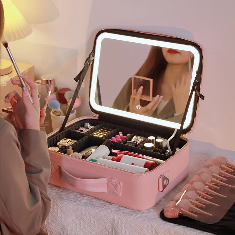 Estuche de Maquillaje + Kit de Maquillaje con 29 Pinceles