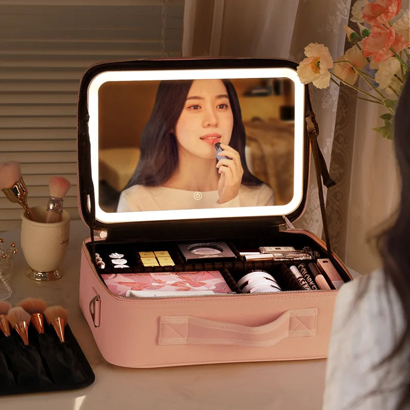 Estuche de Maquillaje + Kit de Maquillaje con 29 Pinceles