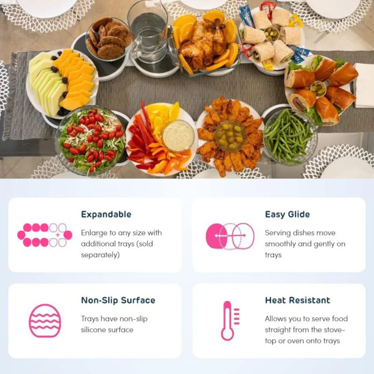 Bandeja giratoria extraíble e Gana 1 libro de recetas