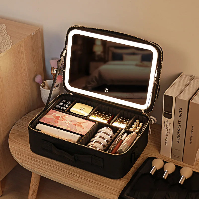 Estuche de Maquillaje + Kit de Maquillaje con 29 Pinceles
