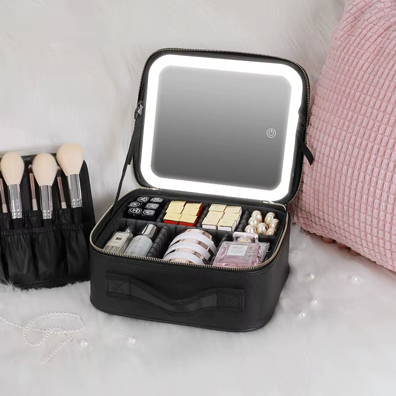 Estuche de Maquillaje + Kit de Maquillaje con 29 Pinceles