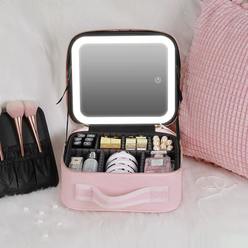 Estuche de Maquillaje + Kit de Maquillaje con 29 Pinceles